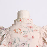 Women Dresses Floral Pleated Dress Skirt (Qymy0409)
