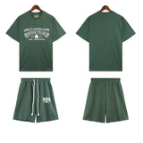 Denim Tears Outfit:T Shirt/Shorts (Separate Purchase Options) Short Sleeve T-shirt Men and Women Sports Shorts Suit