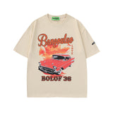 Men T Shirt Vintage Fun Printing Short Sleeve T-shirt