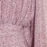 Women Dresses Chiffon Skirt Spring Stand Collar Pleated Loose Dress (Qymy0409)
