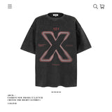 American vintage street T-shirt pure cotton retro men's and women's summer loose