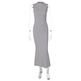 Women Dresses Summer Slim round Neck Dress