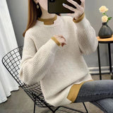 Women Knitted Pullover Autumn and Winter Loose Knitwear