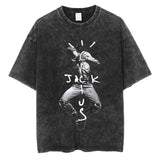 2024Vintage Washed Tshirts Anime T Shirt Harajuku Oversize