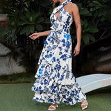 Women Dresses Spring Ruffled Tiered Dress Dress (Qymy0409)