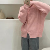 Women Knitwear Autumn and Winter Turtleneck Sweater Loose Knitted Cardigan