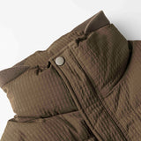 Unisex Winter Cotton Coat Plaid Stand-up Collar Cotton-Padded Clothes Retro Loose and Warm Cotton-Padded Jacket