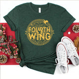 Retro Fourth Wing T-shirt Basgiath War College Shirt Dragon