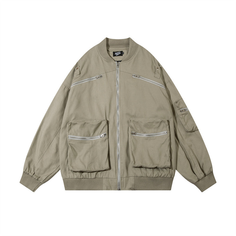 Men Jacket Coat Men's Outdoor Loose Casual Baseball Uniform