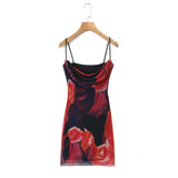 Women Dresses Summer Mesh Sling Dress Backless Sexy Skirt (Xds0414)