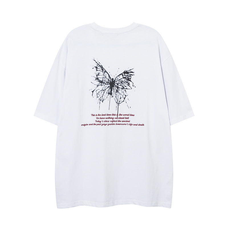 Men T Shirt Summer Letter Graffiti Couple Short Sleeve T-shirt