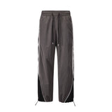 Men Sweatpants Sports Casual Pants Side Loose Multicolor Straight-Leg Trousers