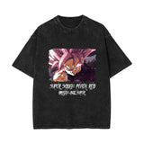 Printed washed old short-sleeved t-shirt