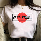 Miata Graphic Print Women T Shirt Summer Casual Short Sleeves