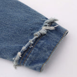 Women Jacket Five-Pointed Star Affixed Cloth Embroidered Short Denim Jacket