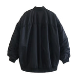 Women Jacket Casual Stand-up Collar Jacket Flying Jacket Loose Baseball Uniform