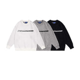 Unisex Sweater Autumn Steel Print Font Sweater