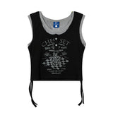 Women Vest Vintage Slim Fit Short Vest