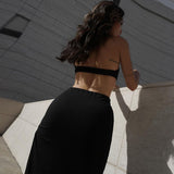 Women Dresses Summer Sexy Backless Hollow Slim Fit Dress