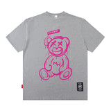Men T Shirt Bear Graffiti Couple Short Sleeve T-shirt