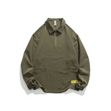 Unisex Jacket Loose Cargo Pullover Trendy Men's Turn-down Collar Coat Top