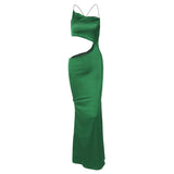 Women Dresse Vintage Summer Dress Waist-Baring Slim-Fit Sling Dress