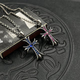 Chrome Hearts Necklace Cross Diamond Pendant Men's and Women's
