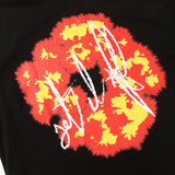 Denim Tears T Shirts Flame Wood Cotton Printed Loose Short Sleeve T-shirt