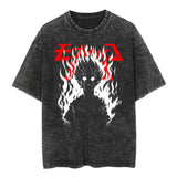 Loose pure cotton washed and old, passer-by super cartoon T-shirt