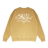 Amiri Long Sleeved Shirt Fashion Brand Crew Sweatshirts round Neck Sweater