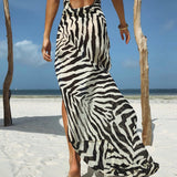 Women Dresses Summer Sexy Dew Split Sling Dress