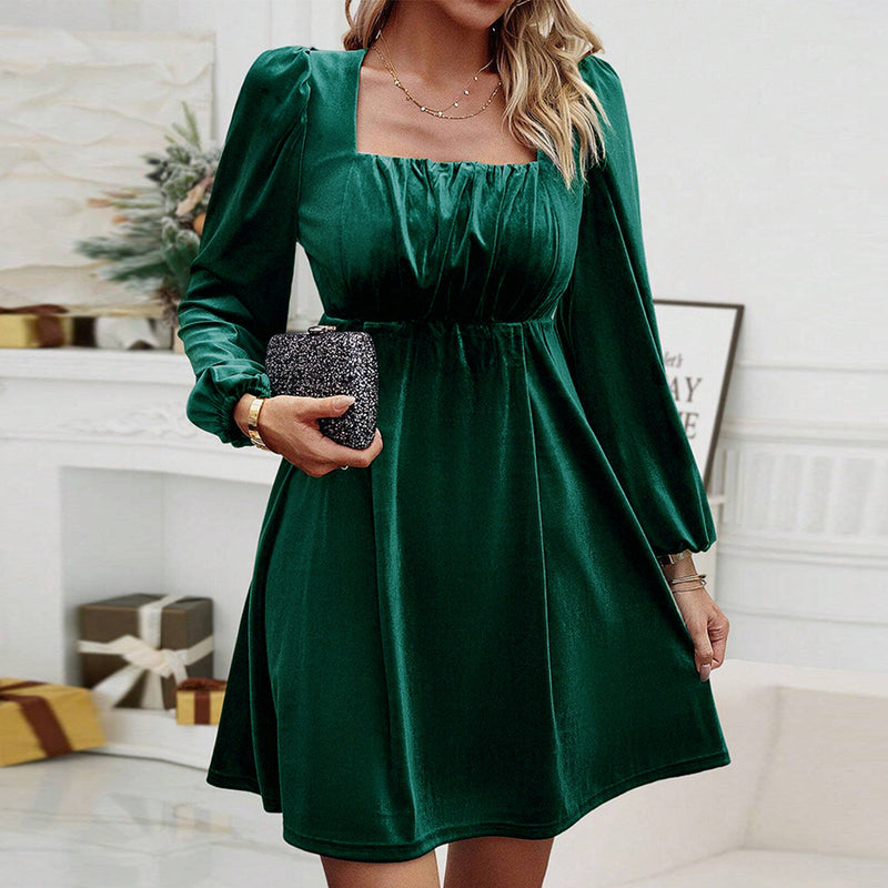 Women Dress Autumn and Winter Velvet Party Sexy Dress