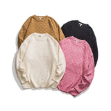 Unisex Sweater Winter Checkered Solid Color Sweater