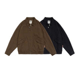 Unisex Jacket Fall Retro Workwear Washed Jacket