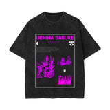 Summer washed old retro short-sleeved T-shirt