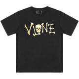 Asap Rocky T Shirts VLONE ASAP ROCKY Halloween Skull Bone Print Loose Short Sleeve T-Shirt