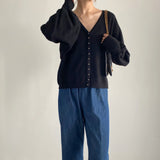 Women's Cardigan Sweater Autumn Loose V-neck Women's Coat Top 8t8238
