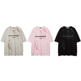 Men T Shirt Oversize Hip Hop Retro Couple Short Sleeve T-shirt