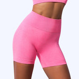 Women Yoga Sports Shorts Quick-Drying Breathable Threaded Tight Cycling Sports Yoga Fitness Shorts