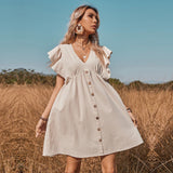 Women Dress V-neck Dress