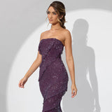 Women Dresses Spring Sexy Backless Maxi Dress Tassel Dress