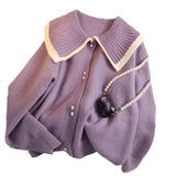 Women Knitwear Autumn and Winter Sweater Female Loose Knitted Cardigan