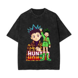Full-time hunter T-shirt short-sleeved summer washed old top loose