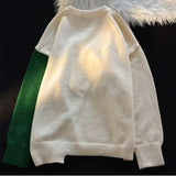 Women Knitwear Autumn Winter Retro round Neck Sweater Loose Sweater