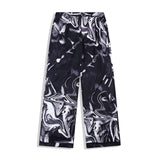 Men Sweatpants Tie-Dyed Casual Pants Loose Straight Trousers Wide-Leg Pants