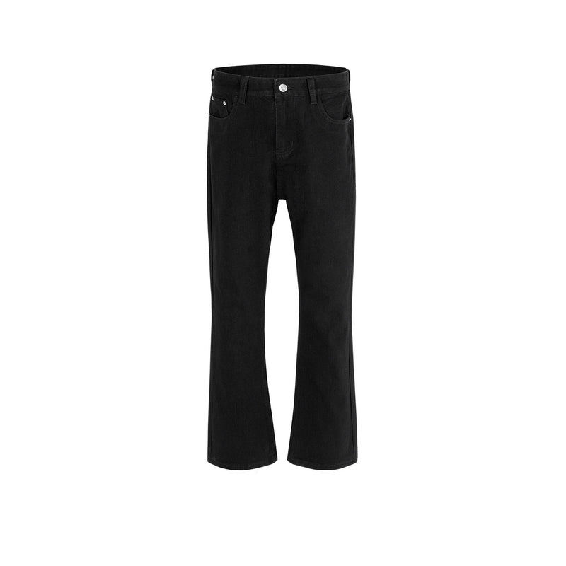 MIJKO Men's Vintage Pants MIJKO Men's and Women's Simple Pants Foot Wash Wide Feet High Street Jeans