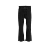 MIJKO Men's Vintage Pants MIJKO Men's and Women's Simple Pants Foot Wash Wide Feet High Street Jeans