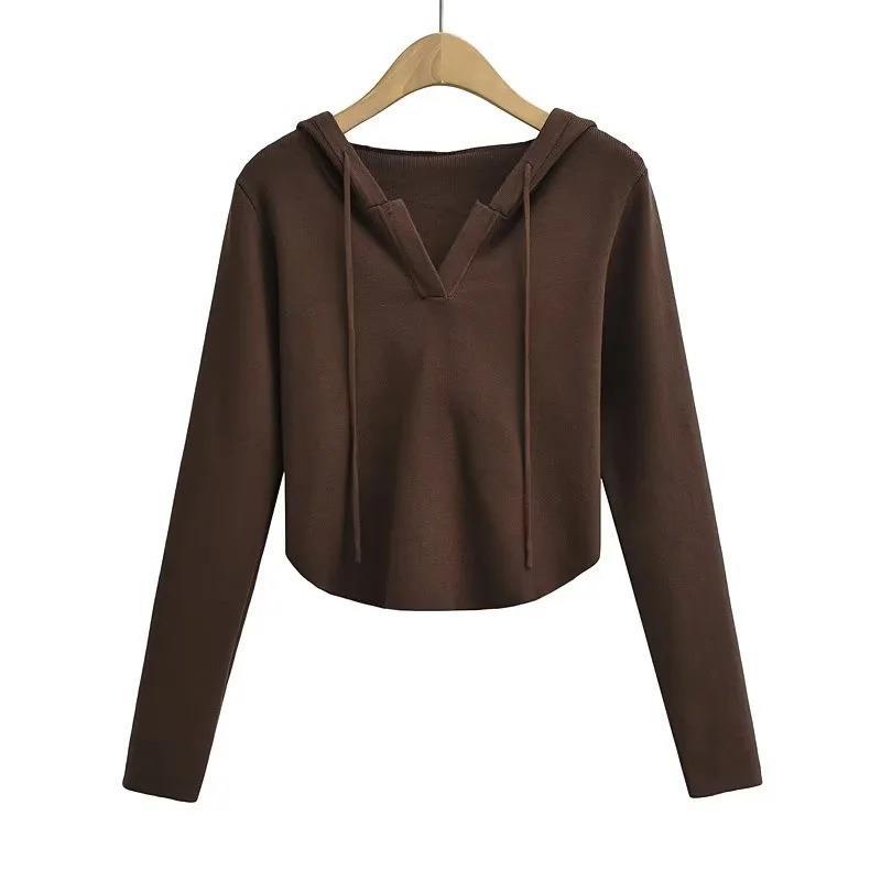 Women Sweater Knit Wear Hooded Sweater Women's Spring and Autumn Bottoming Shirt Sweater