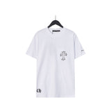 CHH Chrome Heart T Shirts Sanskrit Color Printing Loose Casual Crew Neck Short Sleeve T-Shirt