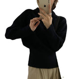 Women Knitted Pullover Vintage Autumn and Winter Loose Knitwear